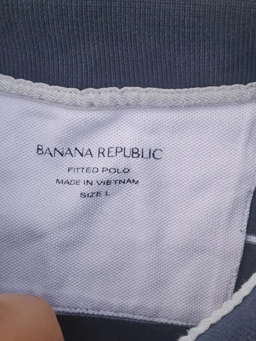 Banana Republic Striped Fitted Polo Shirt